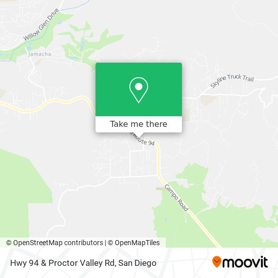 Mapa de Hwy 94 & Proctor Valley Rd