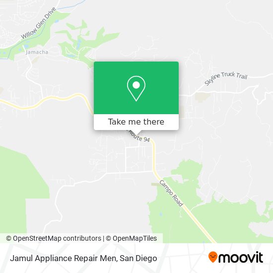 Mapa de Jamul Appliance Repair Men