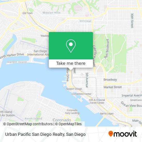 Mapa de Urban Pacific San Diego Realty