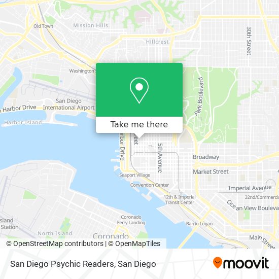 Mapa de San Diego Psychic Readers