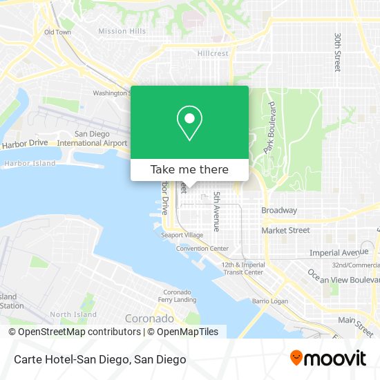 Mapa de Carte Hotel-San Diego