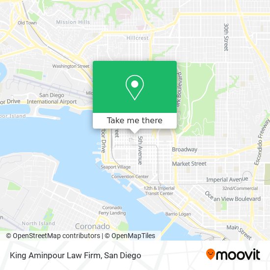 King Aminpour Law Firm map