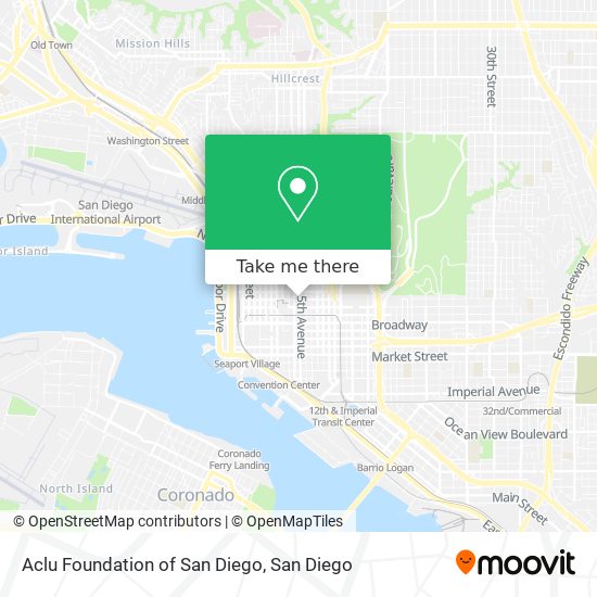 Aclu Foundation of San Diego map