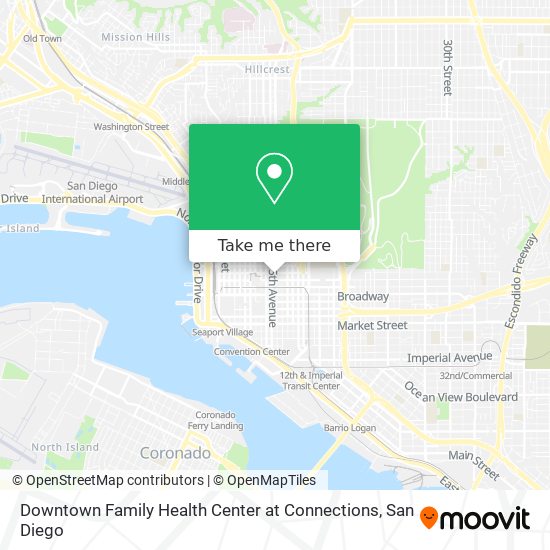 Mapa de Downtown Family Health Center at Connections