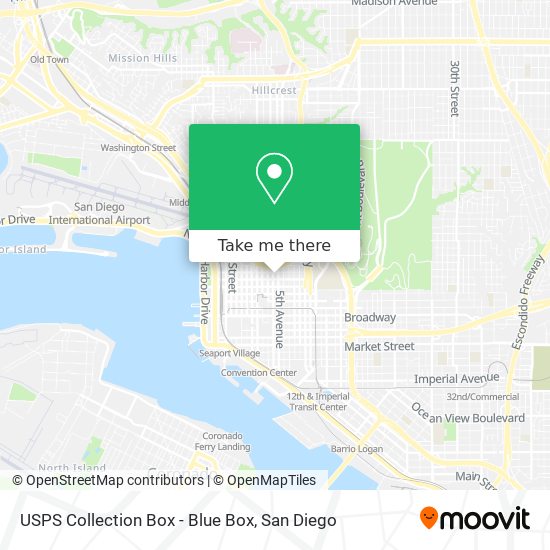 USPS Collection Box - Blue Box map