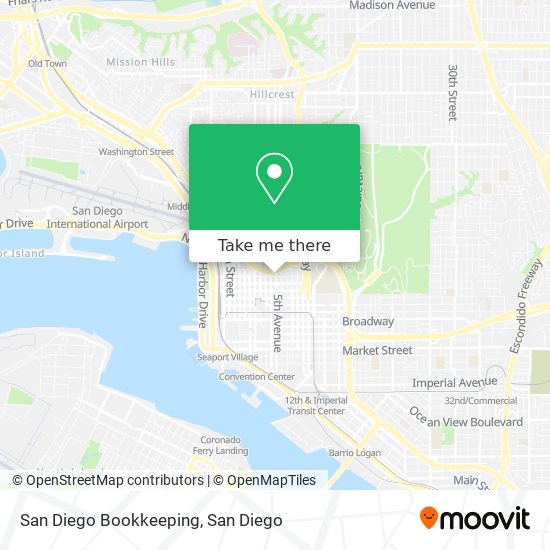 Mapa de San Diego Bookkeeping