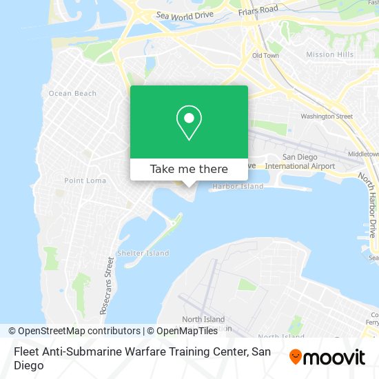 Mapa de Fleet Anti-Submarine Warfare Training Center