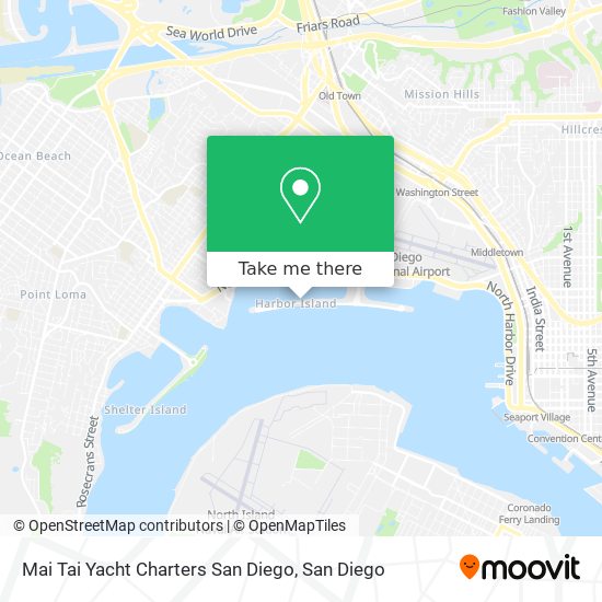 Mai Tai Yacht Charters San Diego map