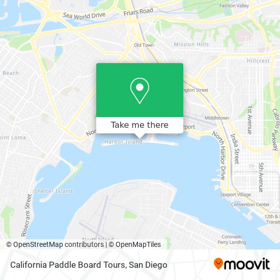California Paddle Board Tours map