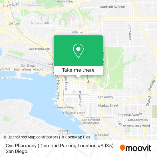 Cvs Pharmacy (Diamond Parking Location #Sd35) map
