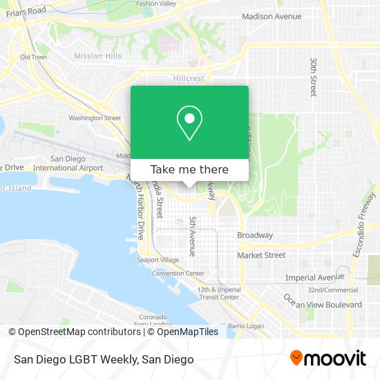 San Diego LGBT Weekly map