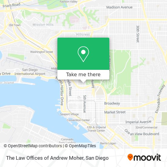 The Law Offices of Andrew Moher map