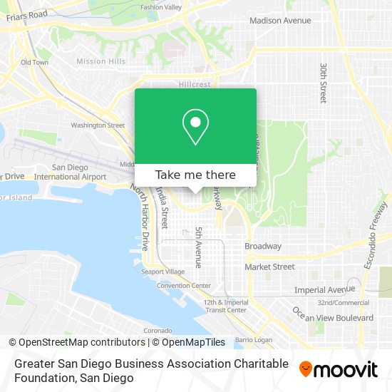 Greater San Diego Business Association Charitable Foundation map