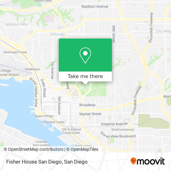 Mapa de Fisher House San Diego