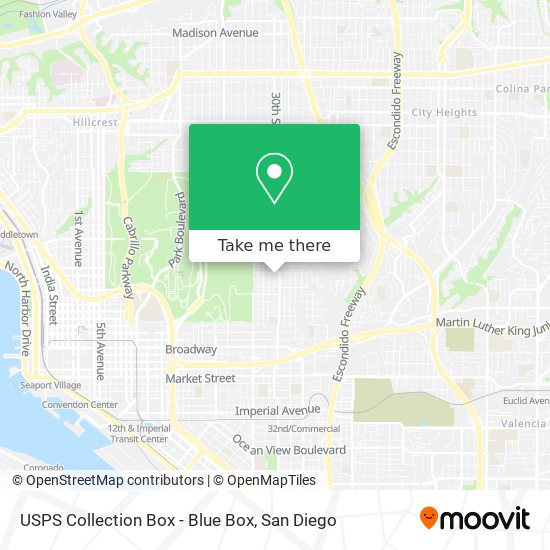 USPS Collection Box - Blue Box map