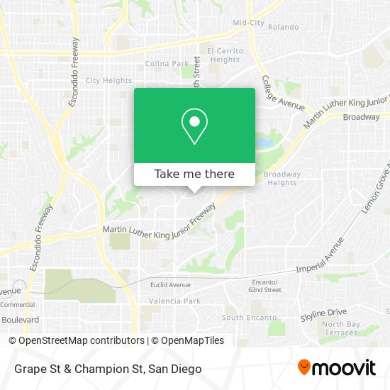 Grape St & Champion St map