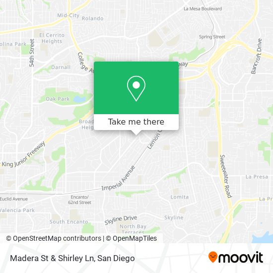 Madera St & Shirley Ln map