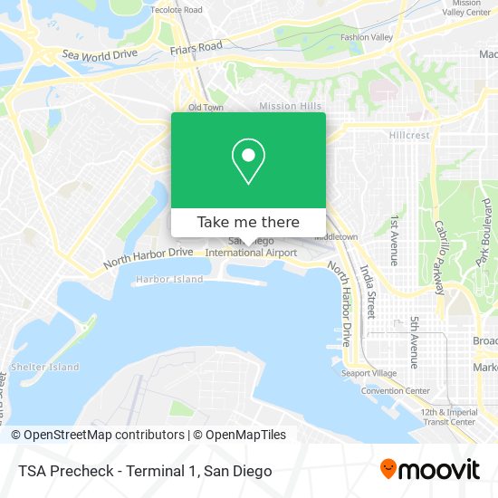 TSA Precheck - Terminal 1 map