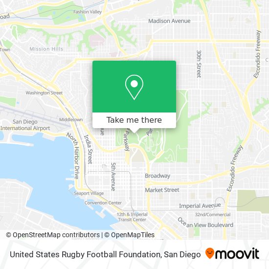 Mapa de United States Rugby Football Foundation