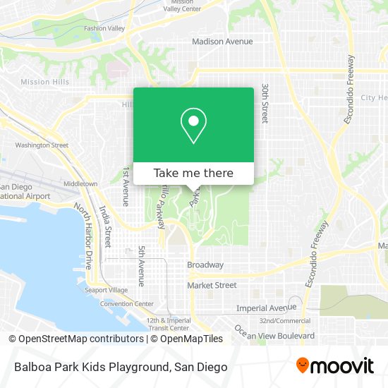 Balboa Park Kids Playground map