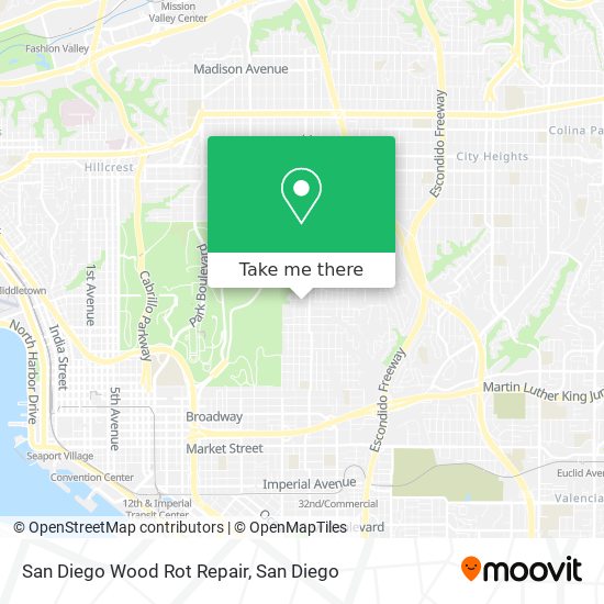 Mapa de San Diego Wood Rot Repair