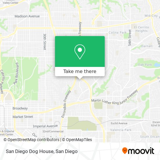 San Diego Dog House map