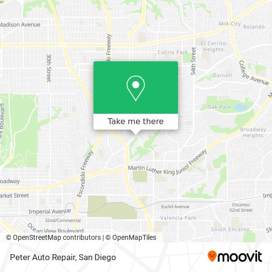 Mapa de Peter Auto Repair