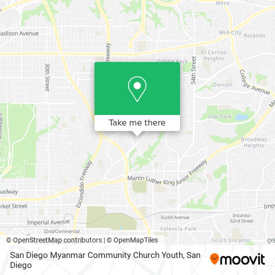 Mapa de San Diego Myanmar Community Church Youth