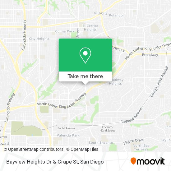 Mapa de Bayview Heights Dr & Grape St
