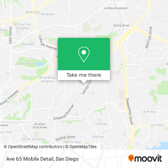 Mapa de Ave 63 Mobile Detail