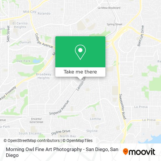Morning Owl Fine Art Photography - San Diego map