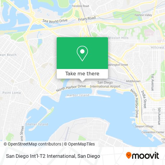 San Diego Int'l-T2 International map