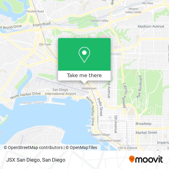 JSX San Diego map