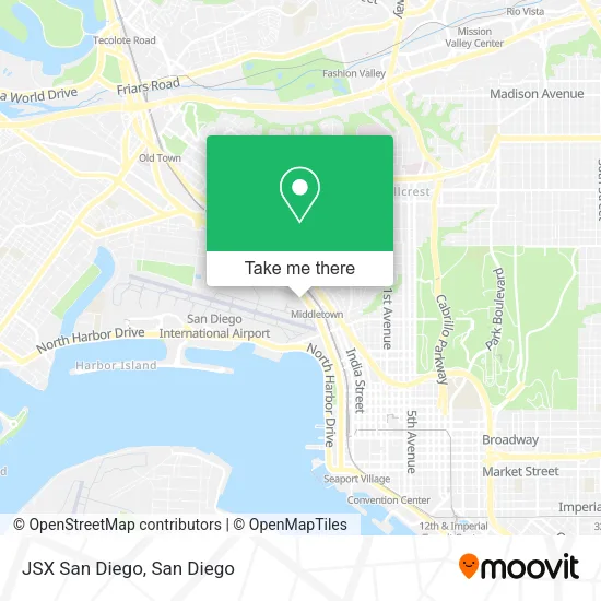 JSX San Diego map