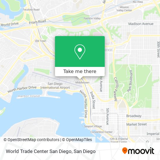 Mapa de World Trade Center San Diego