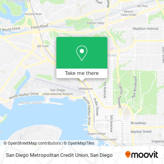 Mapa de San Diego Metropolitan Credit Union