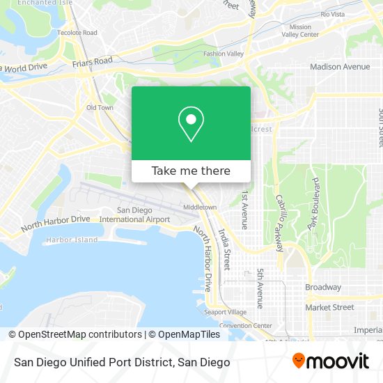 Mapa de San Diego Unified Port District