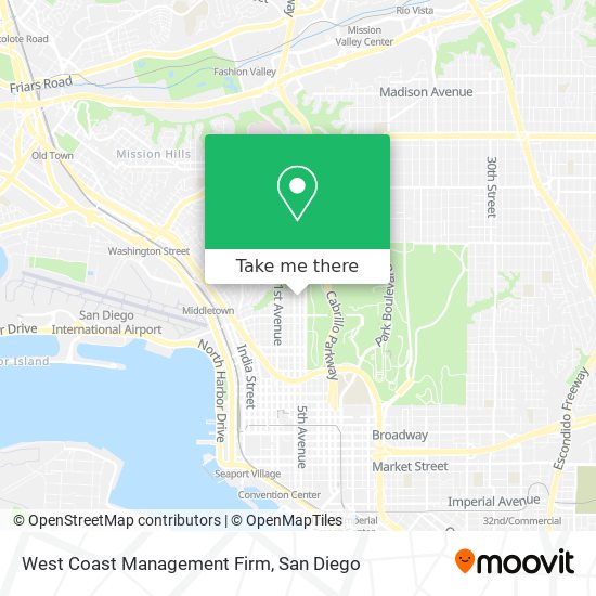 West Coast Management Firm map
