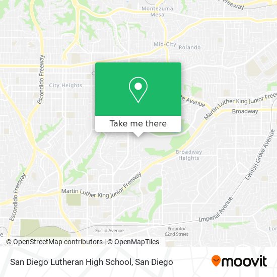 Mapa de San Diego Lutheran High School