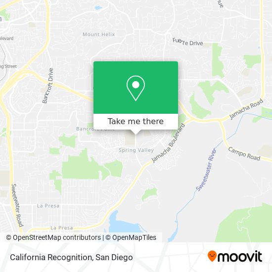 California Recognition map