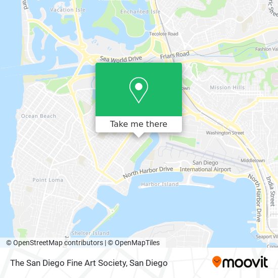 The San Diego Fine Art Society map