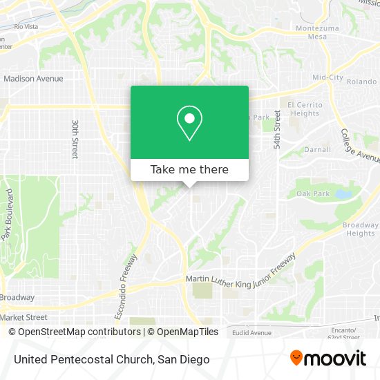 United Pentecostal Church map