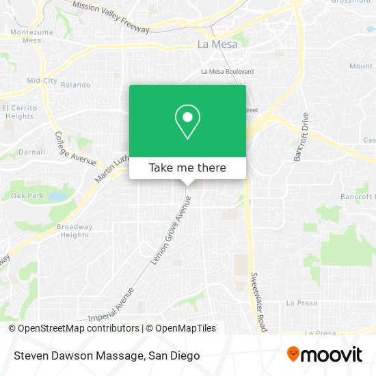 Mapa de Steven Dawson Massage