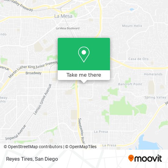 Reyes Tires map