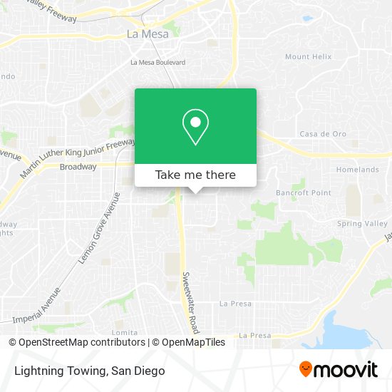 Mapa de Lightning Towing