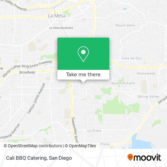 Cali BBQ Catering map