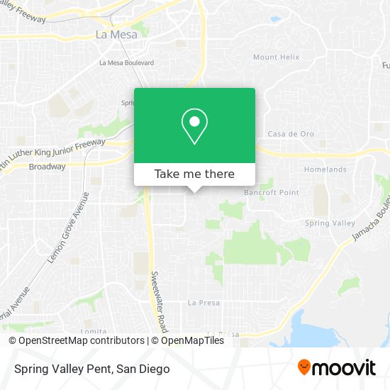 Mapa de Spring Valley Pent