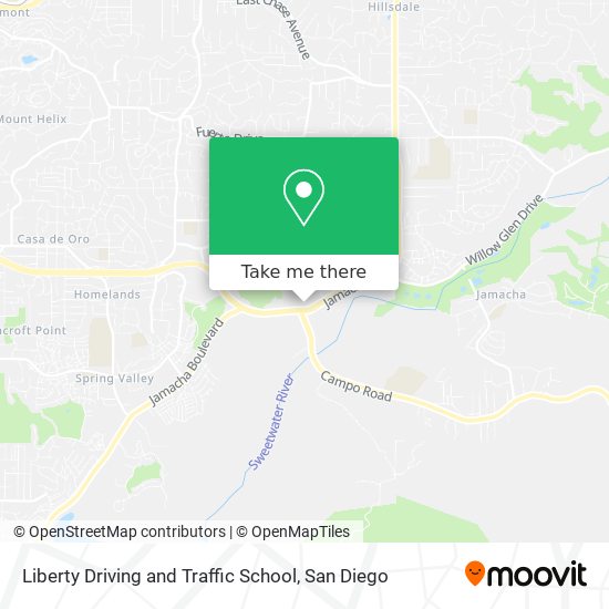 Liberty Driving and Traffic School map