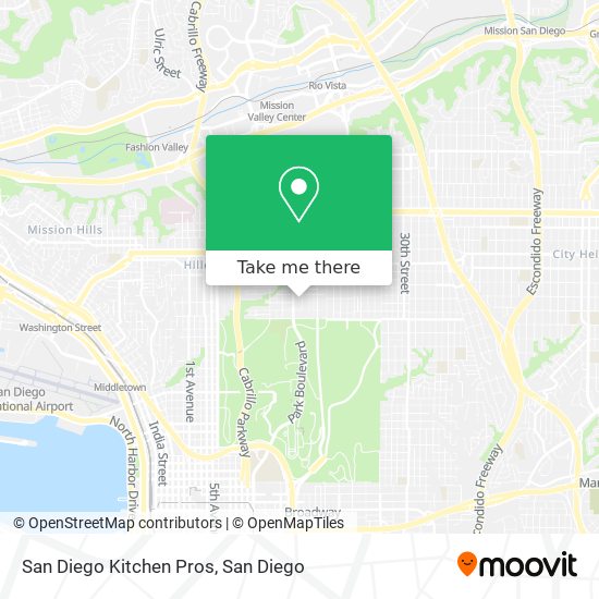 San Diego Kitchen Pros map