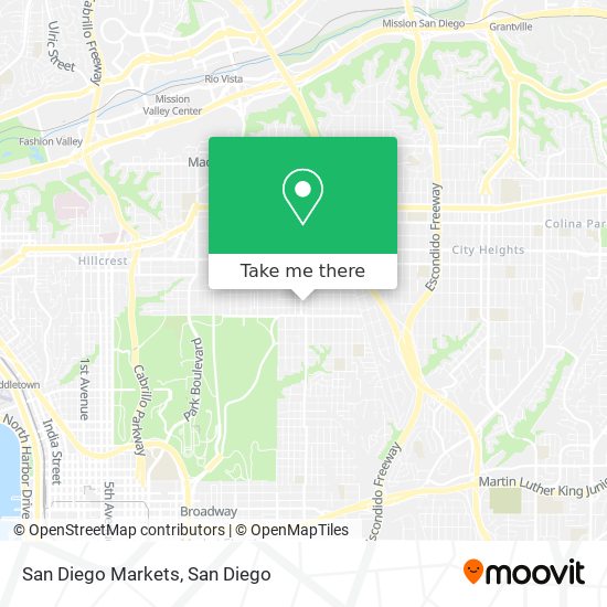 San Diego Markets map